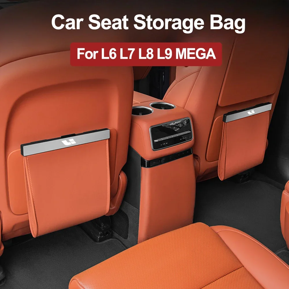 

For Li Lixiang L6 L7 L8 L9 Ideal MEGA Car Seat Back Magnetic Suction Garbage Storage Nag Hanging Decorative Storage Bag