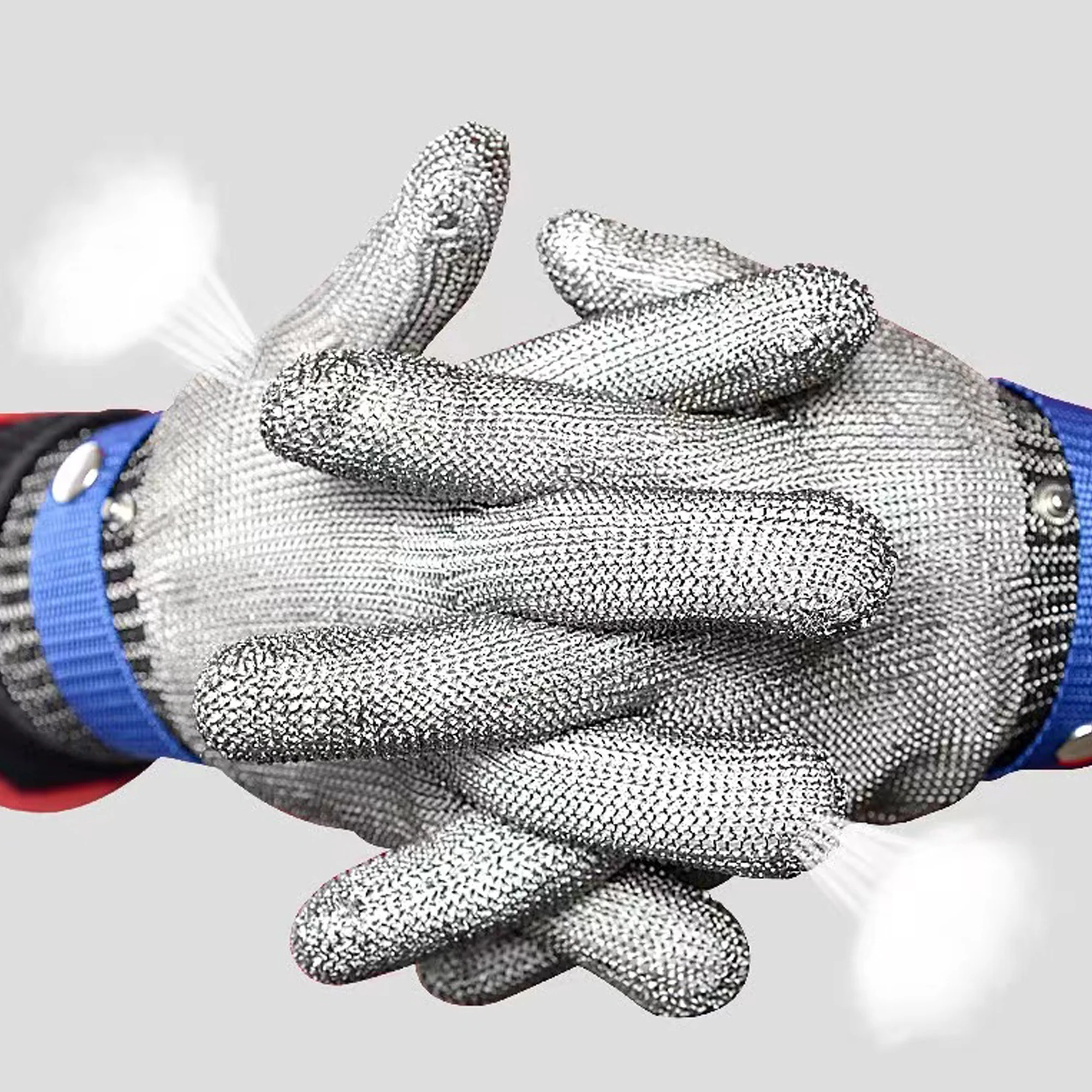 1 Pair Stainless Steel Mesh Glove, Level 9 Cut Resistance - Ideal for Cooking, Meat Cutting, Fishing, Gardening, Metalwork