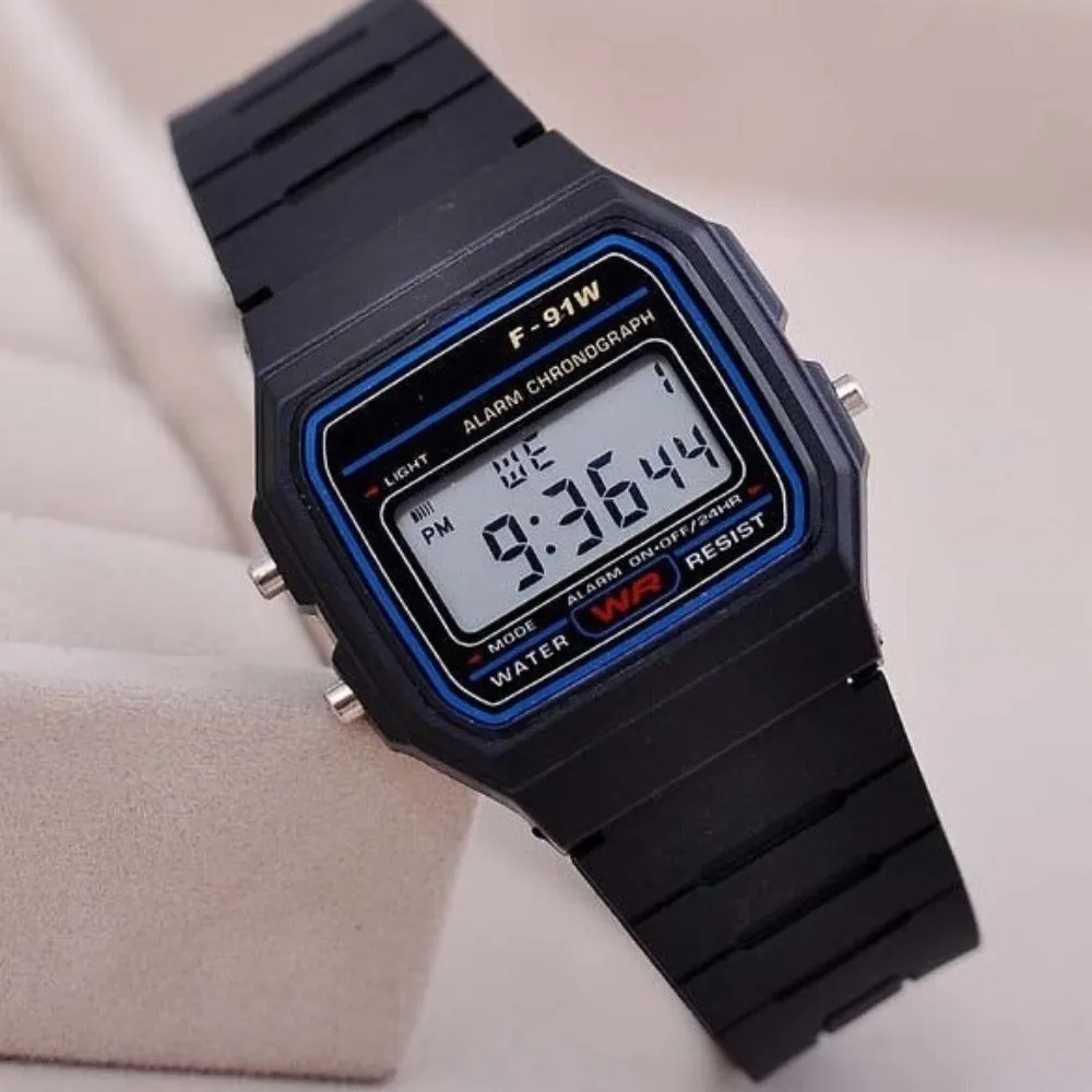 Fashion Multifunction Digital Watch Analog Digital Square Dial LED Watch Electronic Watch Kids Wear