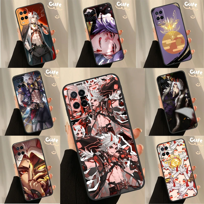 Genshin Impact Arataki Itto For OPPO A57s A54s A53s A16 A76 A96 A74 A94 A5 A9 A31 A52 A72 A93 A15 A17 A57 A77 A78 Case