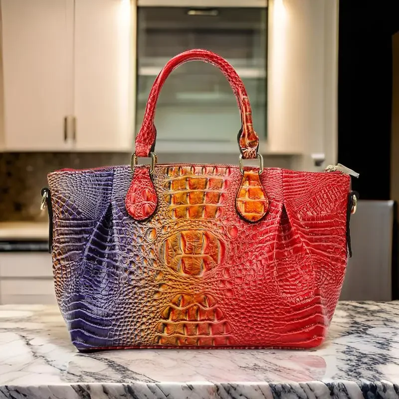 

Timeless Vintage Crossbody Bag Women's High-End Leather Tote Purse Minimalist Casual Commuter Shopper Solid Color