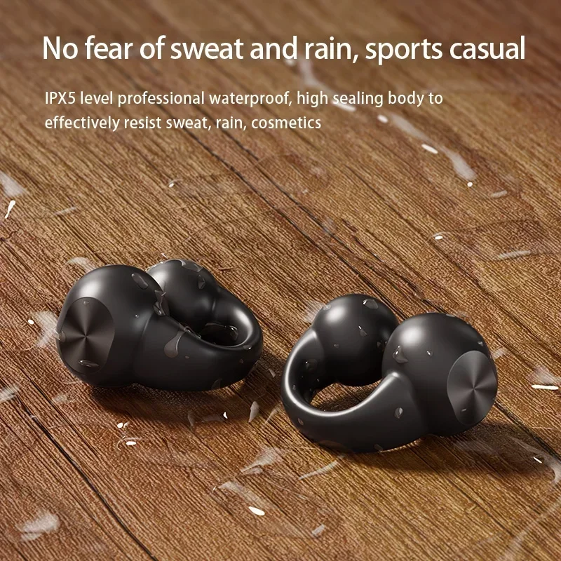 Earring Wireless Earbuds Bluetooth 5.3 with Charging Case Open Ear Headphones Air Conduction for Sport Running Painless Wearing