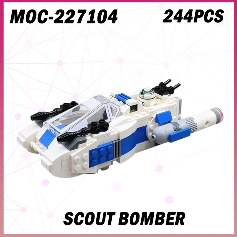 

MOC-227104 Scout Bomber Building Block Model Brick Set Creative Gifts Small Particle Exquisite Miniature DIY 244PCS