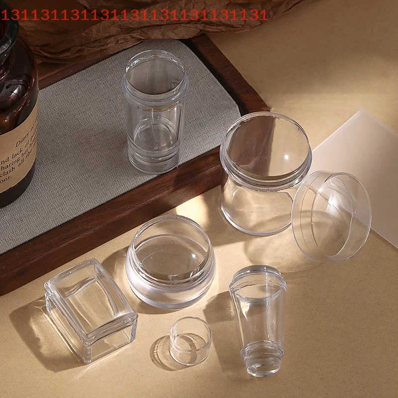 سيليكون شفاف مسمار الفن ختم عدة الفرنسية ل مانيكير لوحة ختم البولندية قالب الاستنسل ختم الختام مكشطة #2