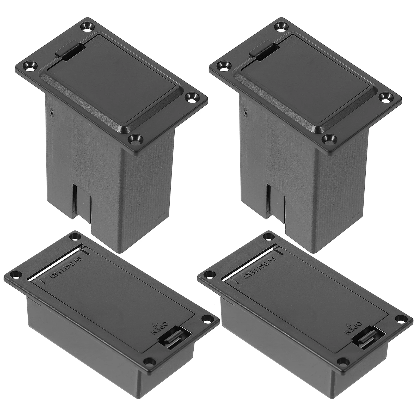 

4 Pcs Pickup Case Holder Guitar with Wire Boxes Acoustic Parts Bass Electric