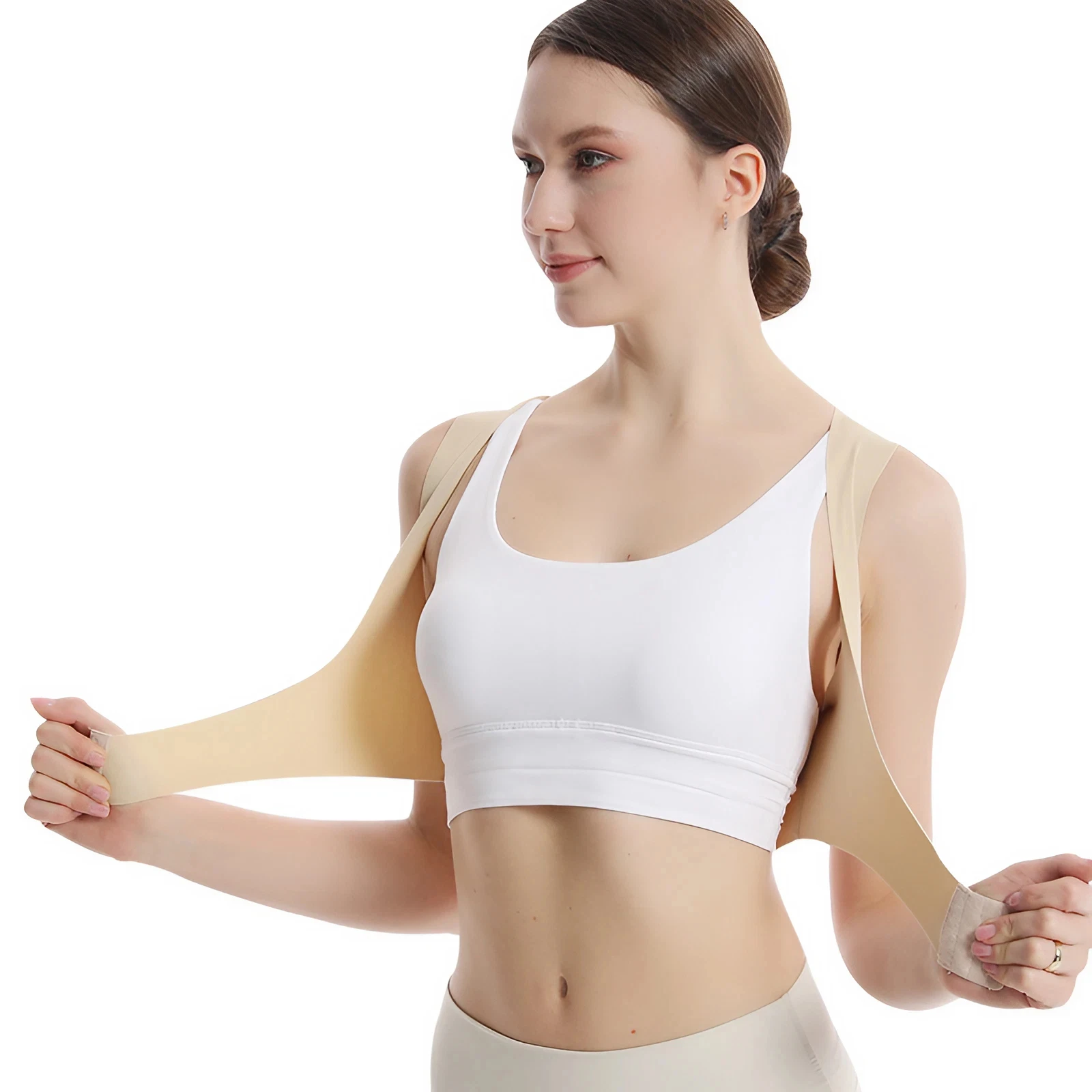 

Back Brace Posture Corrector for Women Invisible Chest Support Belt with Magnetic Stones for Back Pain Relief Posture Correction