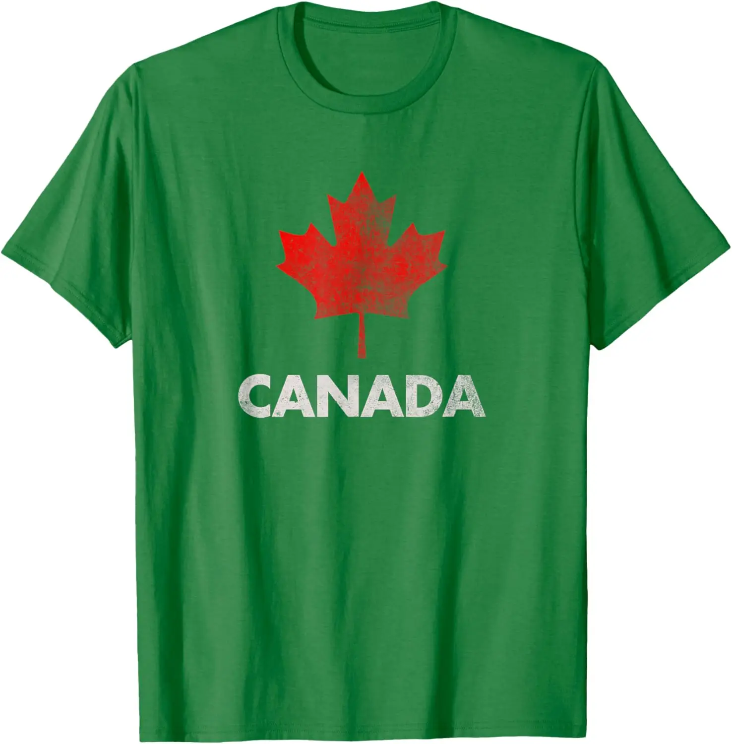 Vintage Retro Canadian Maple Leaf Canada Flag T-Shirt 100% Cotton O-Neck Short Sleeve Summer Casual Mens T-shirt Streetwear