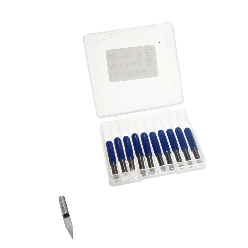 20Pcs Carbide PCB Engraving Bits 3.175mm CNC Router Bit 10/15/20/30 Degree Milling Cutter Tools