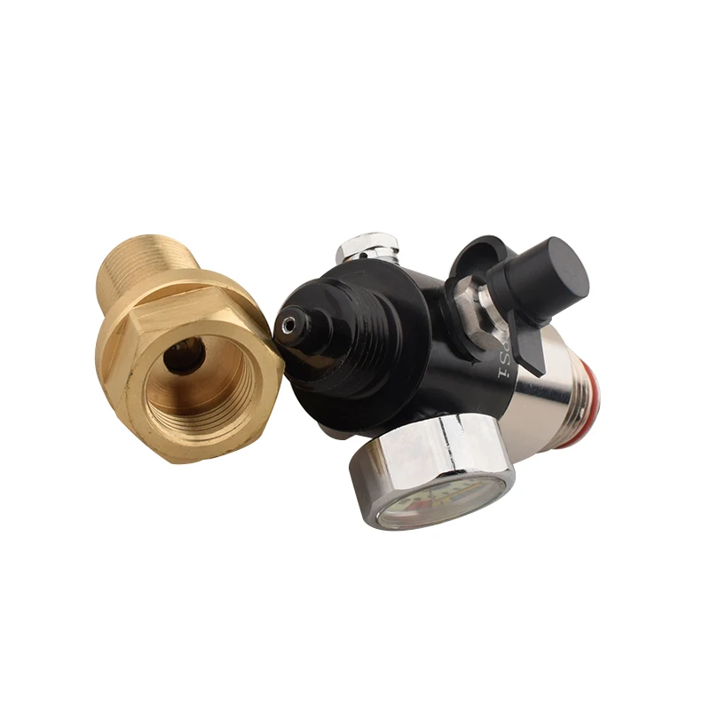 HPA Scuba Air Tank Pressure Regulator Adjustable 0-1800PSI Gas Filling Adapter Regulating Valve For Compressor Aquarium Fittings