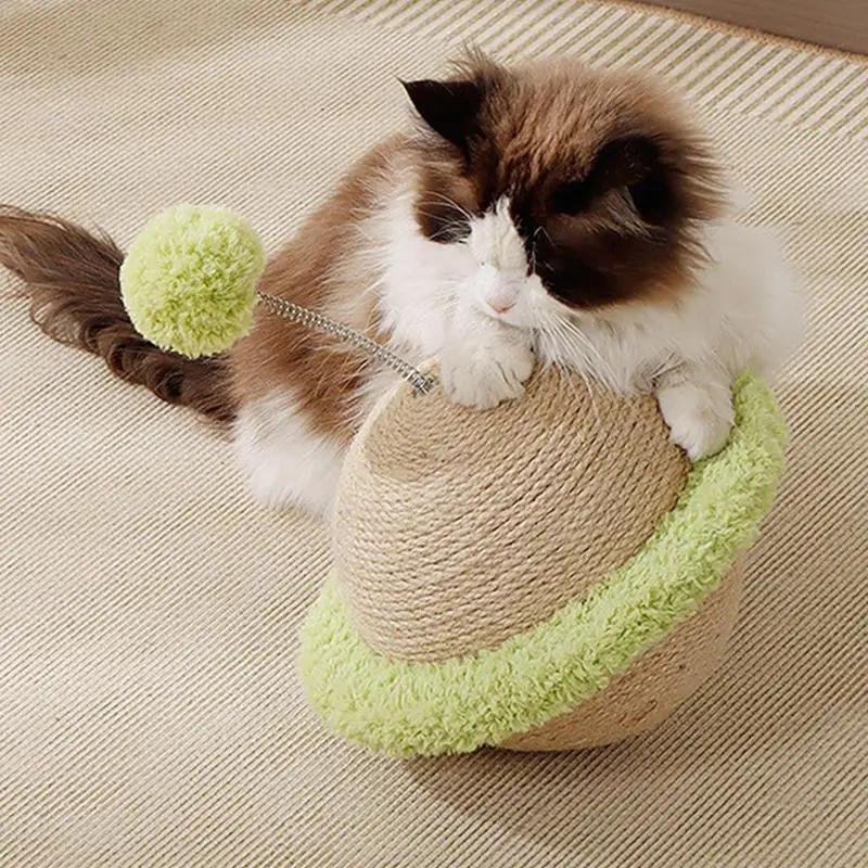 

Sisal Ball Cat Scratcher Cat Toy Sisal Scratching Ball Self-Entertainment Pet Exercise Toy for Home Furniture Protection