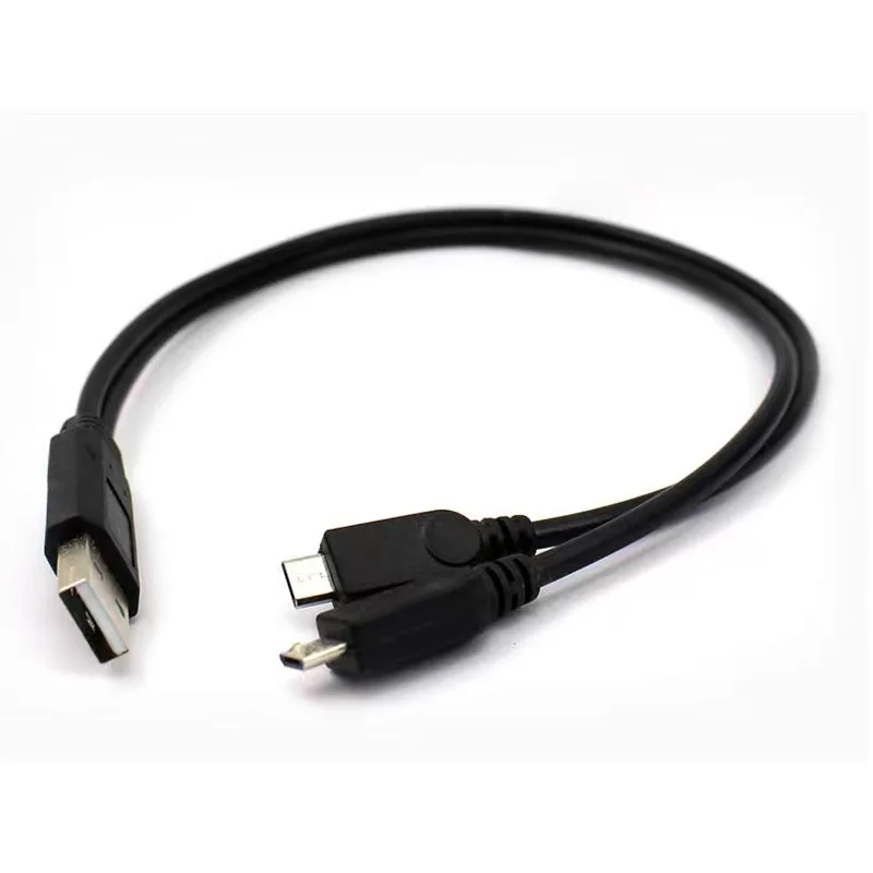 

1/2 Data Charging Cable USB Public To 2 Micro Public USB Splitters To Charge Two Android Phones