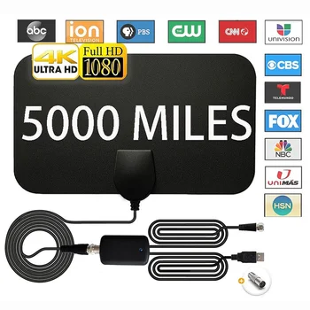Tüm dijital TV için 4K TV anten kapalı 30DB yüksek kazanç Booster HD RV kapalı anten için açık küresel HDTV ücretsiz kanal