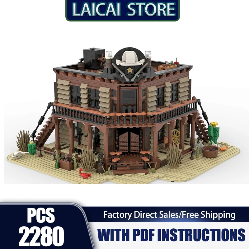 

Модульная городская модель здания Moc Building Bricks Западный салон Технология Модульный блок Рождественская игрушка «сделай сам» Праздничные подарки