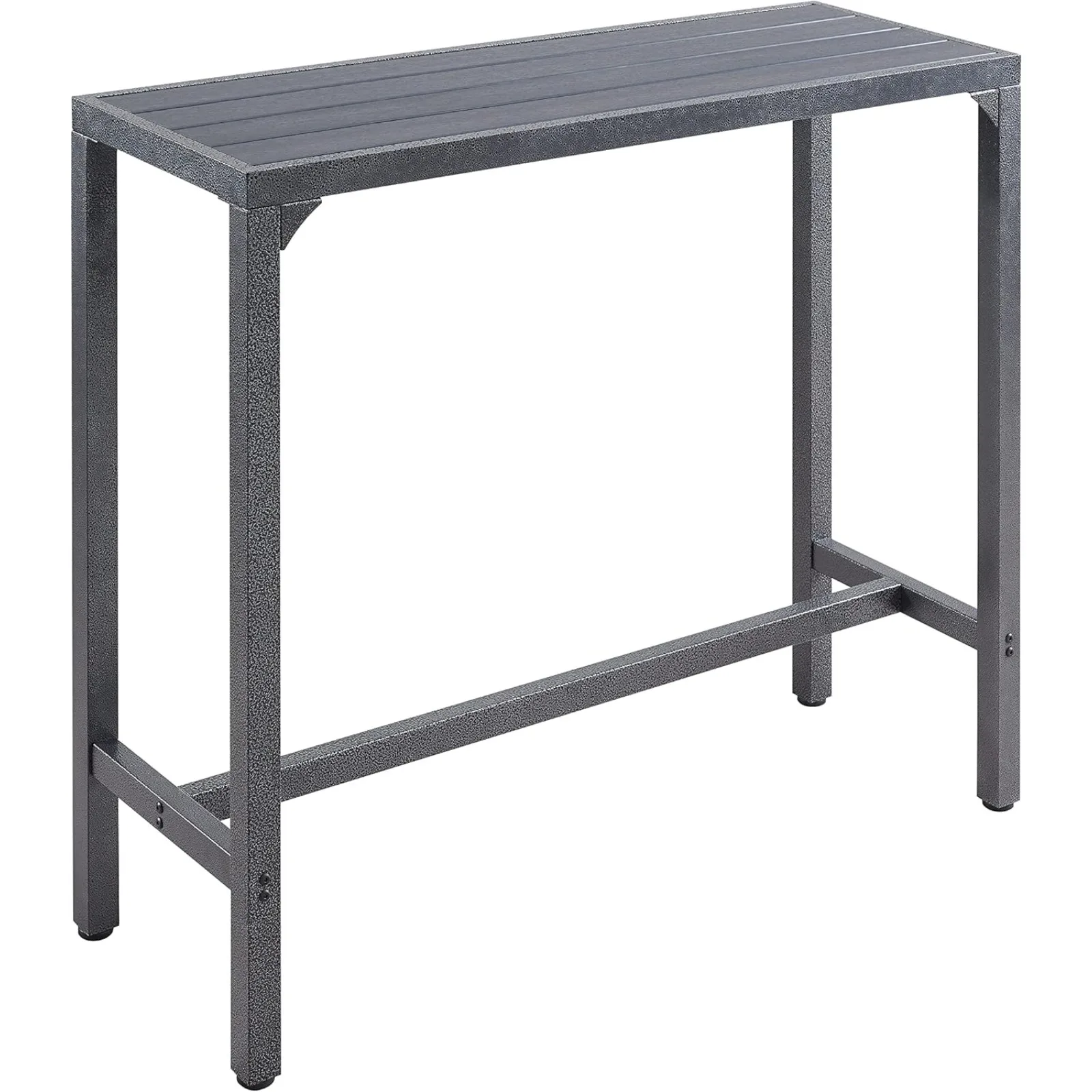 

US Outdoor Bar Table Patio High Pub Table 46”L Counter Height Table with Waterproof Top and Sturdy Metal Frame for Hot