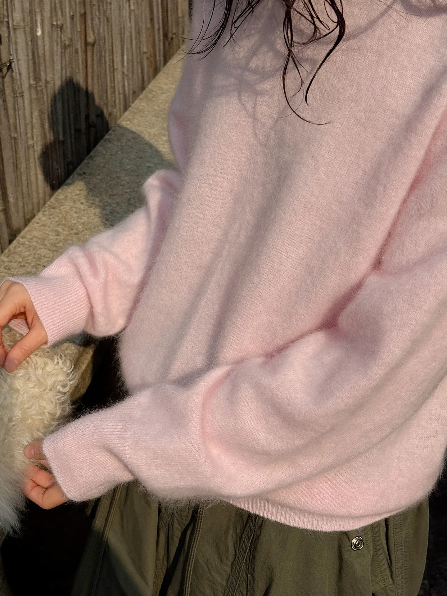 Damen Herbst Wollpullover O-Ausschnitt Langarm Rosa Pullover Hochwertige Pullover Kleidung Oberteile für Damen Pullover – Detail 21