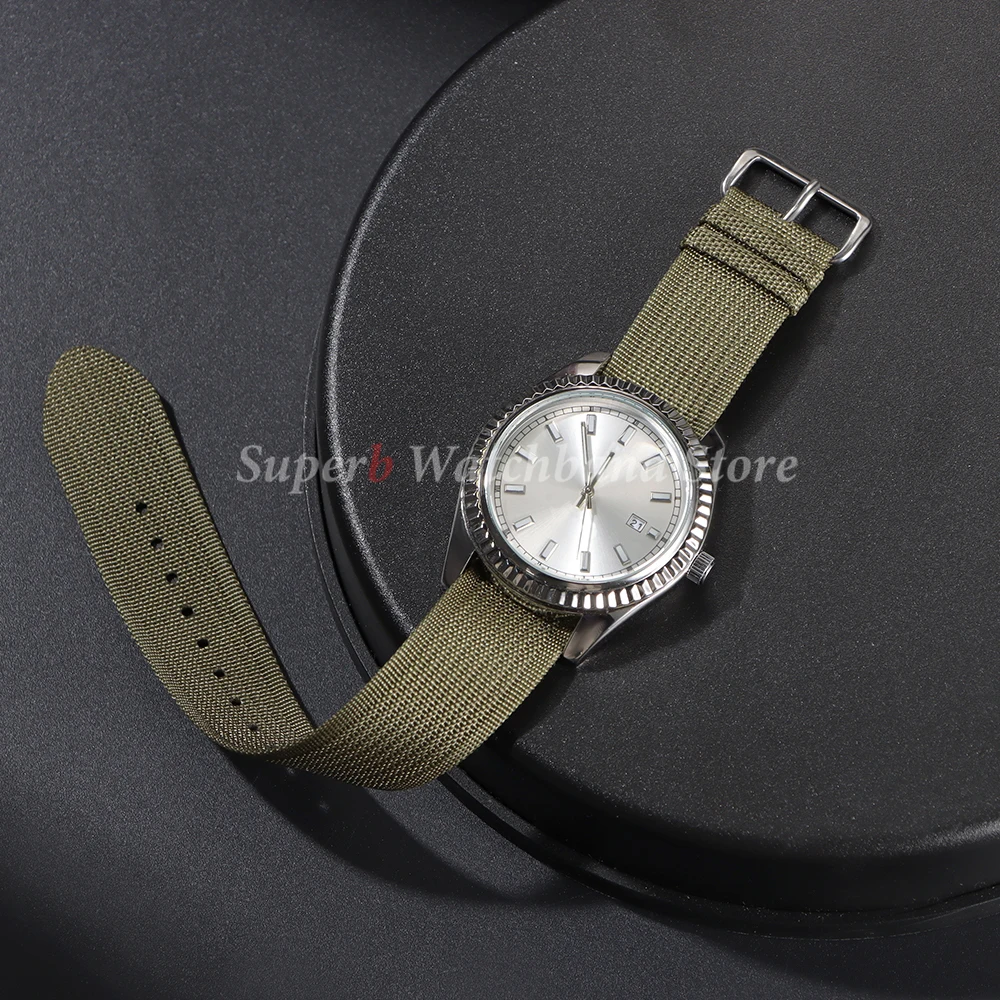 قسط مضلع النايلون حزام ساعة قماش الأشرطة استبدال حزام الساعات 20 مللي متر 22 مللي متر العسكرية الرياضة النايلون حزام (استيك) ساعة اكسسوارات