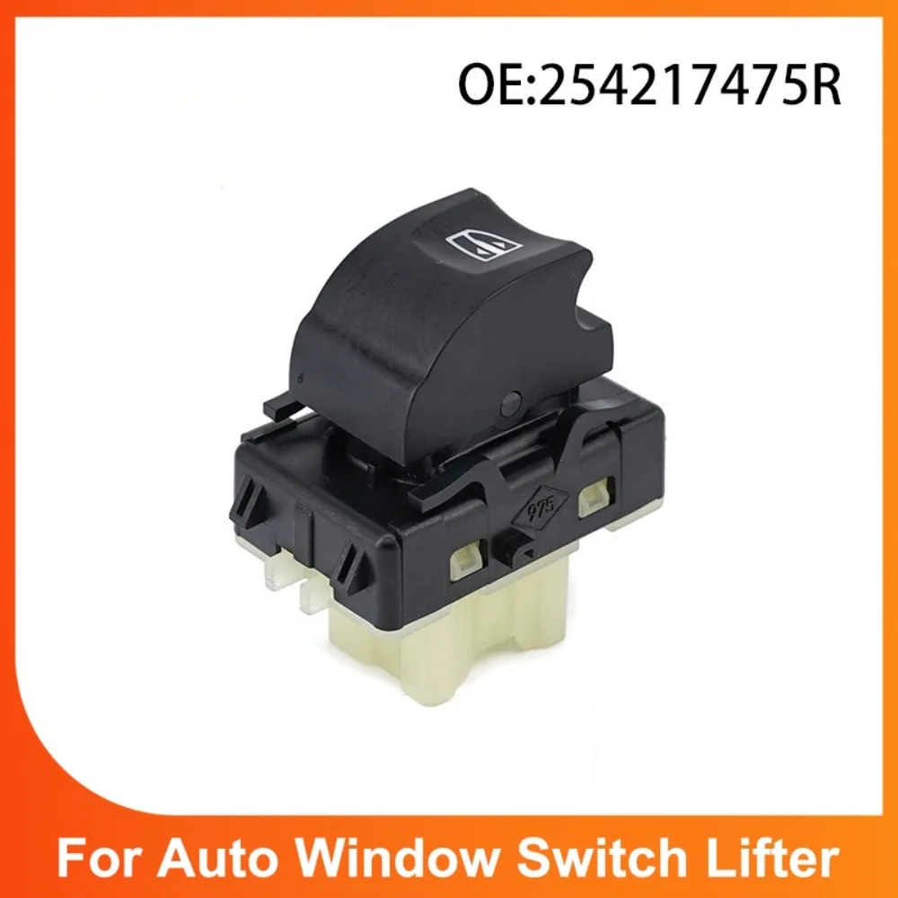 Interruptor de Janela Elétrica para Carro 254217475R, Botão Único Lado Direito do Passageiro para Renault Captur, Clio IV, Duster, Logan II, Talisman