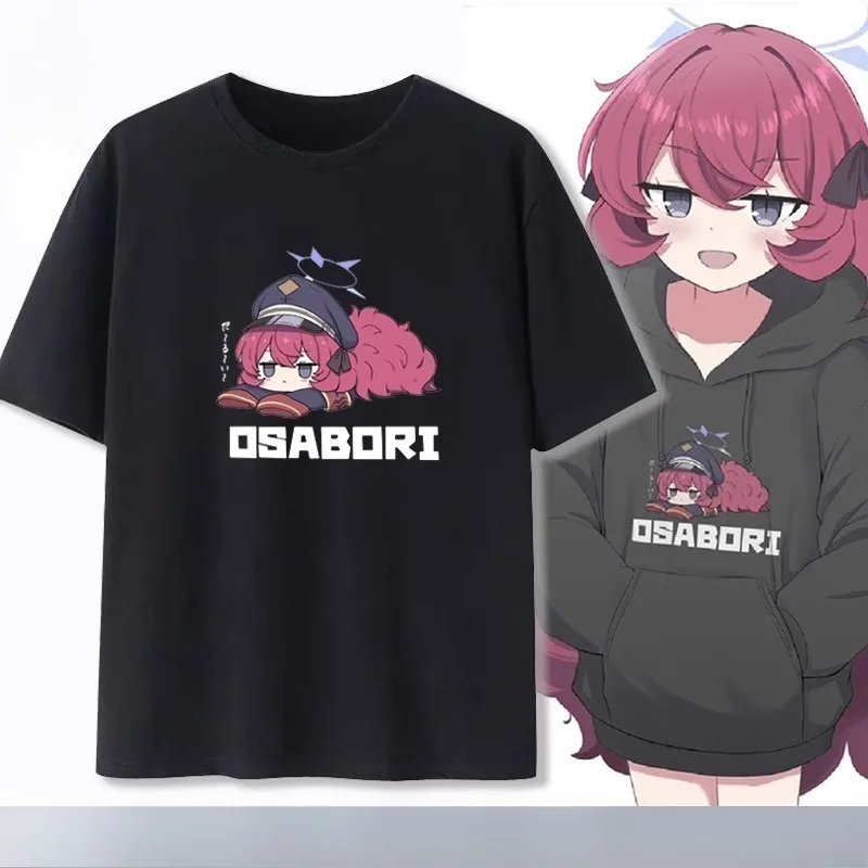 Blue Anime Archive Natsume Iroha Japanese game round-neck top Men Women Clothing Unisex Graphic T-Shirts Anime Clothes