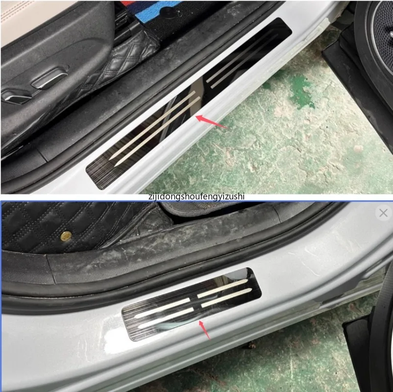 

2018 2019 2020 2021 для Mitsubishi Eclipse, накладка на порог с крестом, накладка на порог из нержавеющей стали, размер для домашних животных, защита