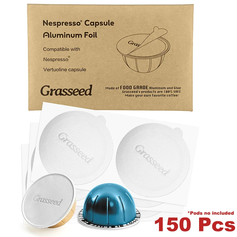 90/150 Pcs Aluminum Foil Lids Coffee Pods Reusable Cover 60MM Stickers For Sealing Nespresso Vertuo Capsules