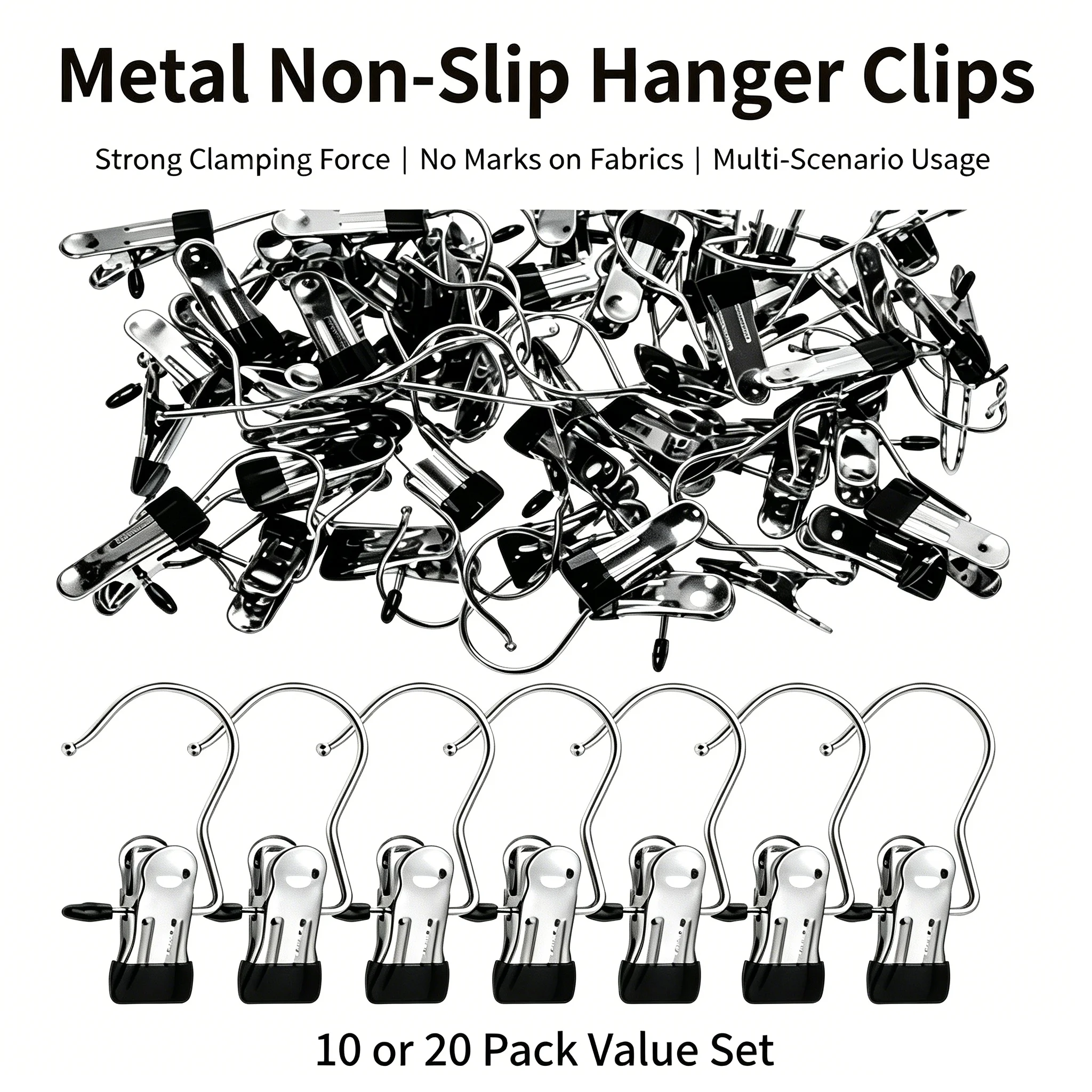 Stainless Steel Clothespins Room Organizer 10pcs Clothes Organizer Extendable Clothes Racks Home. Laundry Hook Clothing