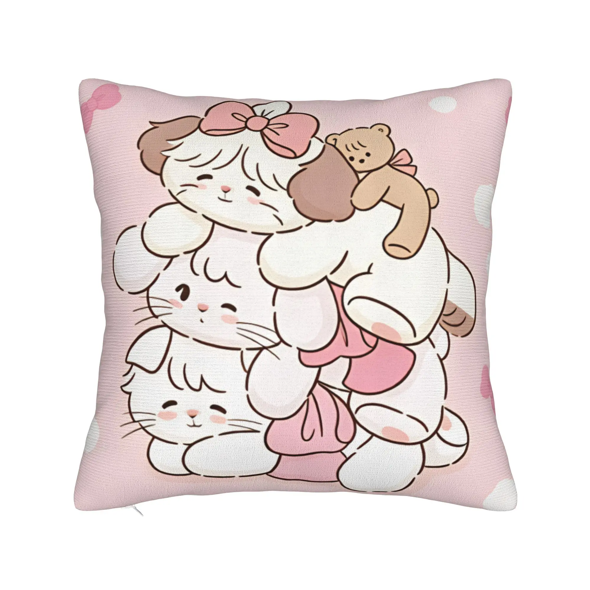 Mikkos Mousses Pillow Case  Design Pillow Cover For Office Car Home Decor Cute Funny Cushion Cover