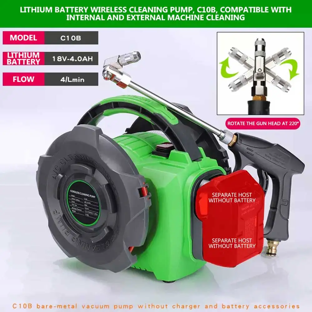 C40T Air Conditioner Cleaning Machine 220V Evaporator Cleaning Pump Lithium Battery Rechargeable Wireless Car Washing Machine