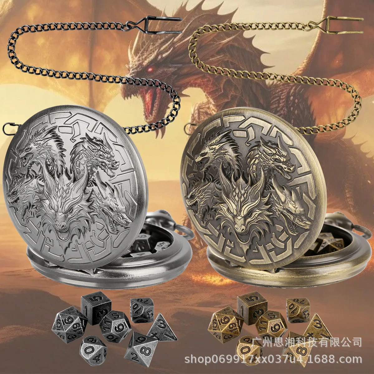 6MM Metal Mini Dice Set, Dungeons and Dragons Polyhedron Chess and Card Game Seven Dice Set