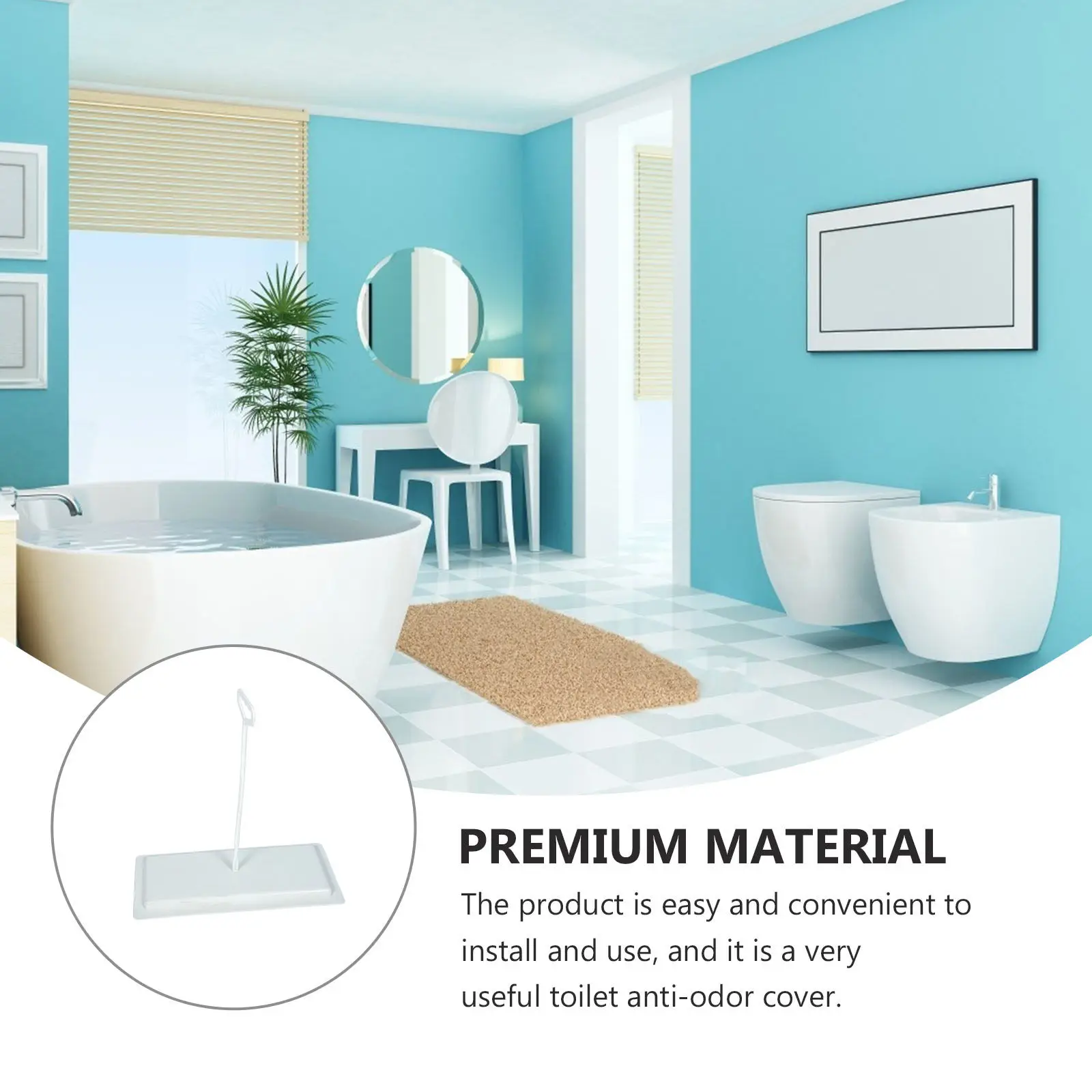 

Крышка для напольного унитаза (клоака) из утолщенного пластика, предотвращающая запахи, удобная, для ванной комнаты