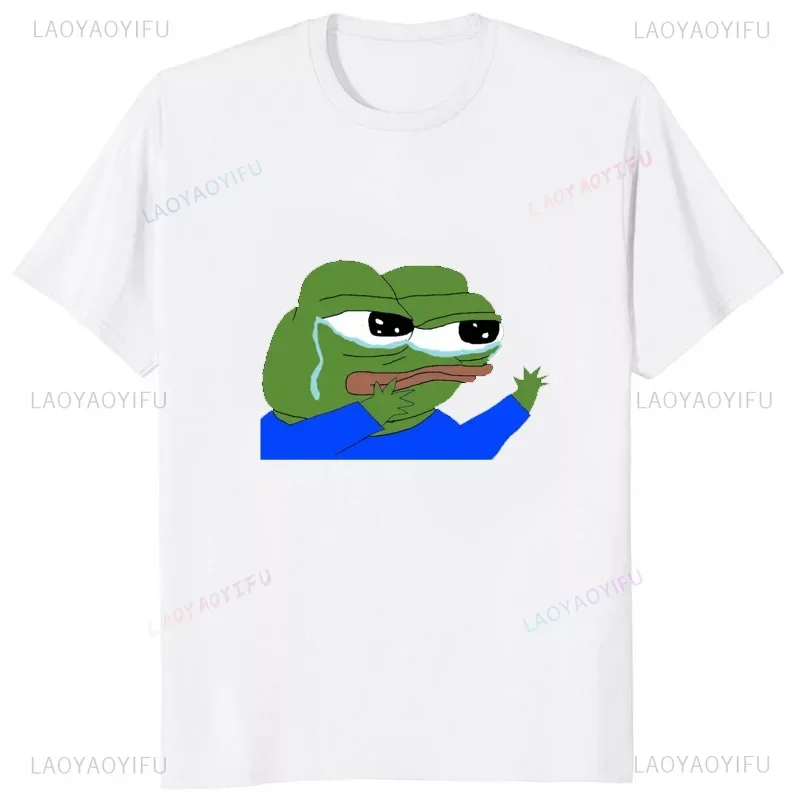 Funny Cartoon Pepe Frog Graphic T Shirt Unisex Short Sleeve Harajuku Tshirt Summer Casual Black Cotton T Shirt Streewear Tees