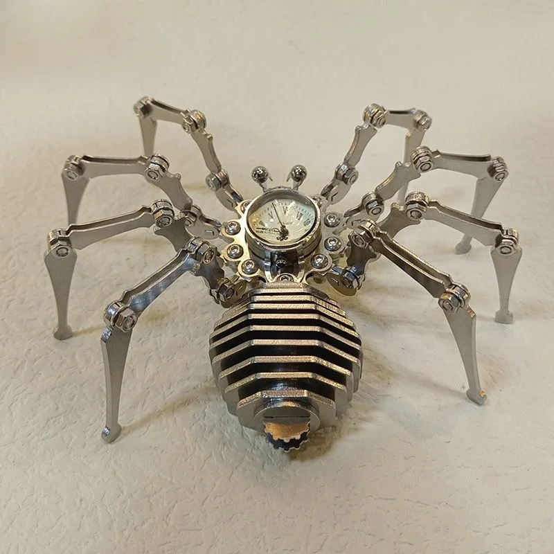 

Creative Stainless Steel Spider Ornaments Mechanical Insects Miniature Models Crafts Office Desktop Home Decor Holiday Gifts