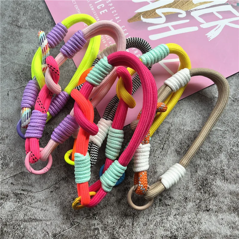 Key Tags Contrasting Colors Lanyards Metal Key Ring Accessories Anti-lost Keychains Couple Premium Car Keychain Decoration