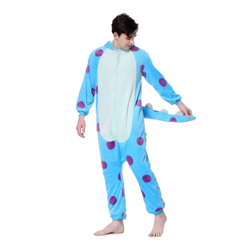 Cartoon Onesies Sullivan Mike Mannen Vrouwen Paar Pyjama Groen Blauw Grappige Leuke Jumpsuit Halloween Festival Outfit