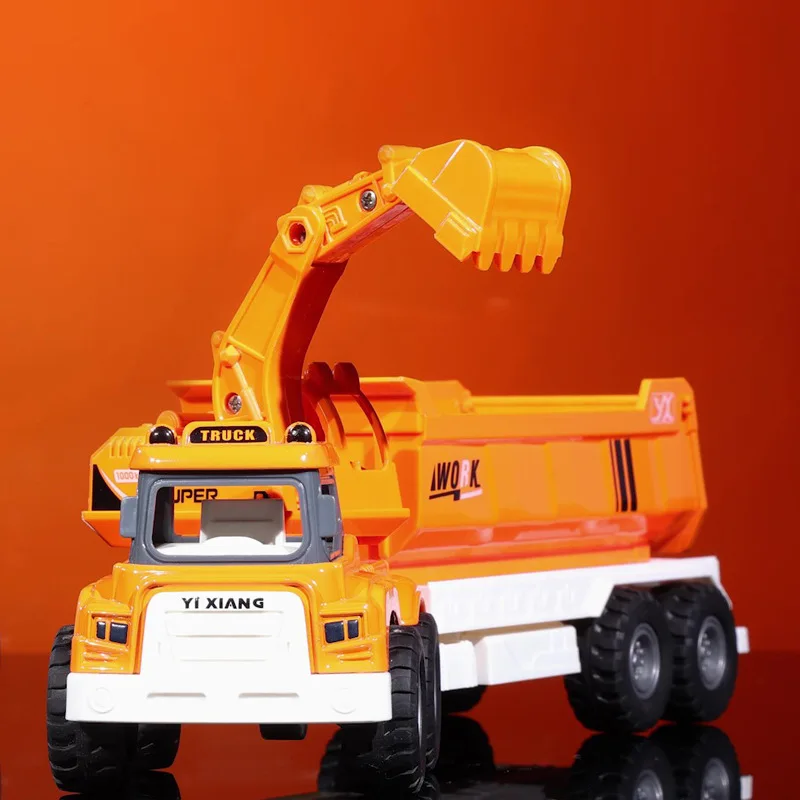 Nieuwe Speelgoed Legering Front Inertie Auto Kraan Graafmachine Dump Auto Trailer Model Kinderen Speelgoed Verjaardagscadeau B188