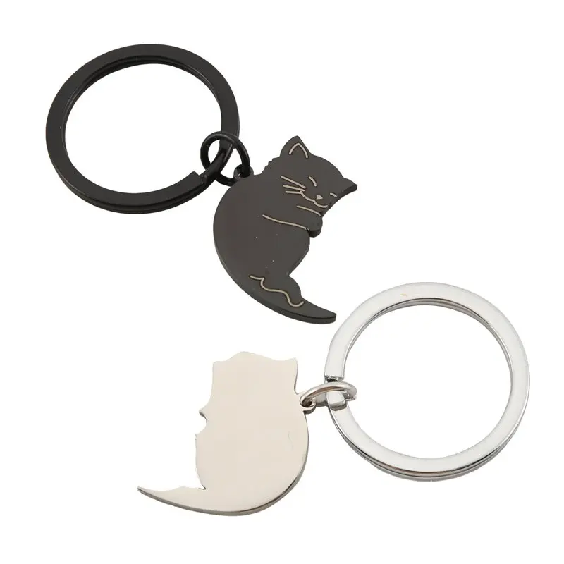Couple Gift Keychain Set Cute Valentine's Day Gifts Set For Him,Her,Cat Lover,Best Friend Husband Wife,Gift For Birthday New Yea