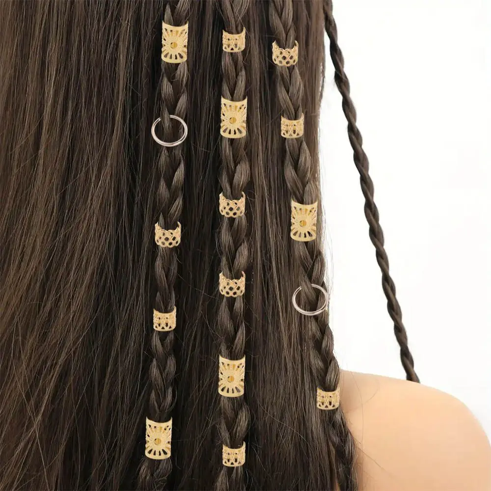 

41pcs Dread Locks Hollow Out Hair Ring Hair Braiding Metal Cuff Clips Dreadlocks Beads Adjustable Headwear Hair Braid Tubes