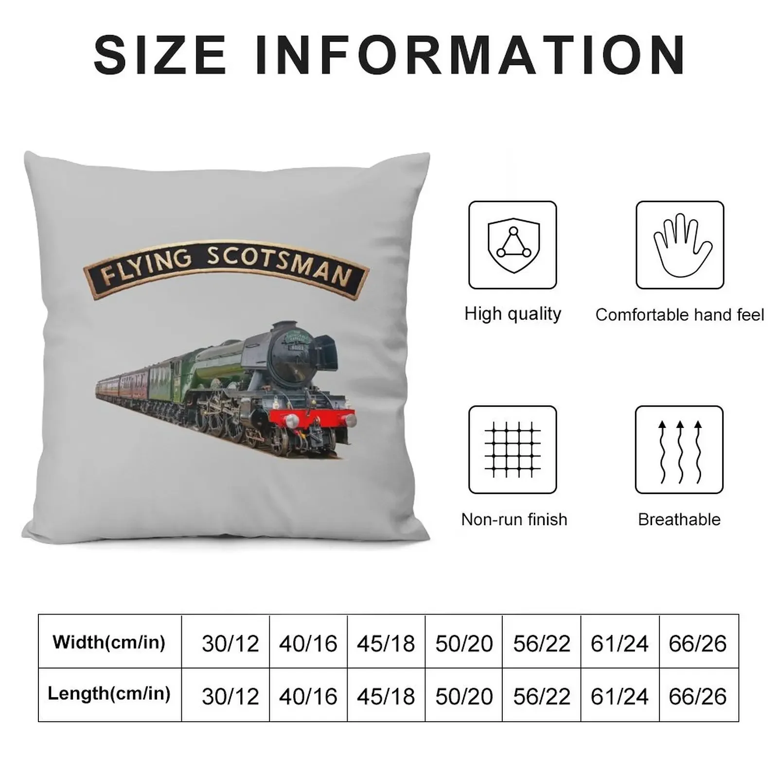 The Flying Scotsman and Nameplate Throw Pillow pillow pillowcase Pillow Cases Christmas