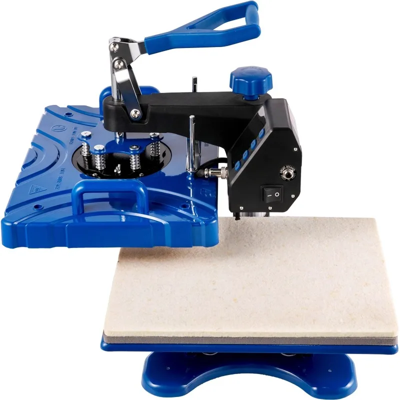 เครื่องปั๊มร้อน 10-in-1 สีน้ำเงิน เครื่องถ่ายโอนความร้อนสำหรับเสื้อผ้าและหมวก