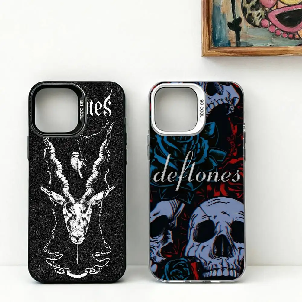

Deftones Rock Band Singer Hard Phone Case For iPhone 17,16,15,14,13,12,11 Plus,Pro Max,XS,Colorful Silver Phone case Funda Cover
