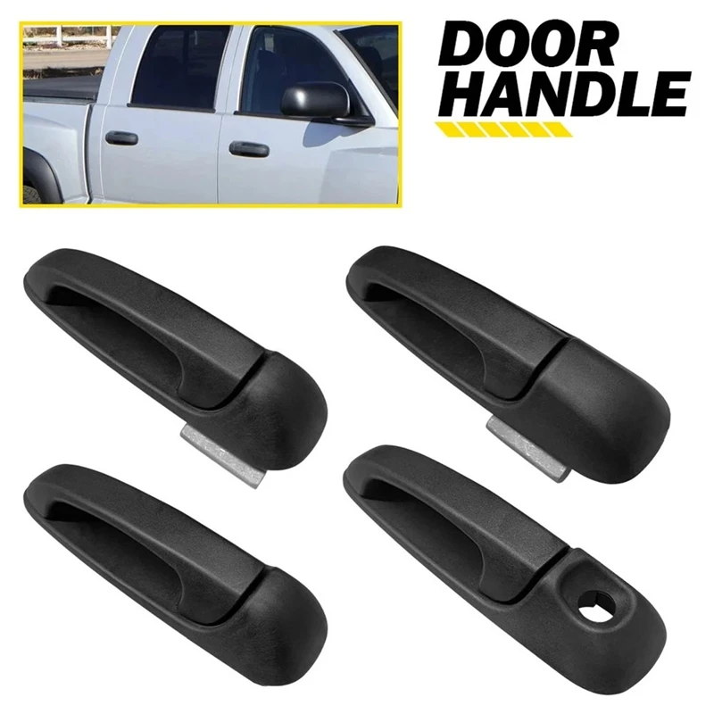 Super Sale 4pcs Exterior Outside Outer Door Handle 55275948AB 55275684AB 55275685AB for Dodge Dakota 2005-2010 Ram 2003-2009