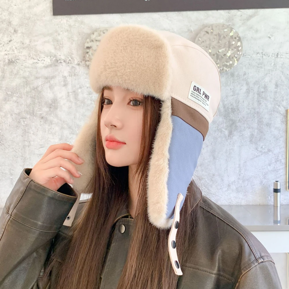 Doitbest Pilot Outdoor Winter Hat Russian Hat Women's Fashion Hat 방한모자 Labeling Pilot Men's шапка ушанка Warm Bomber Ushanka