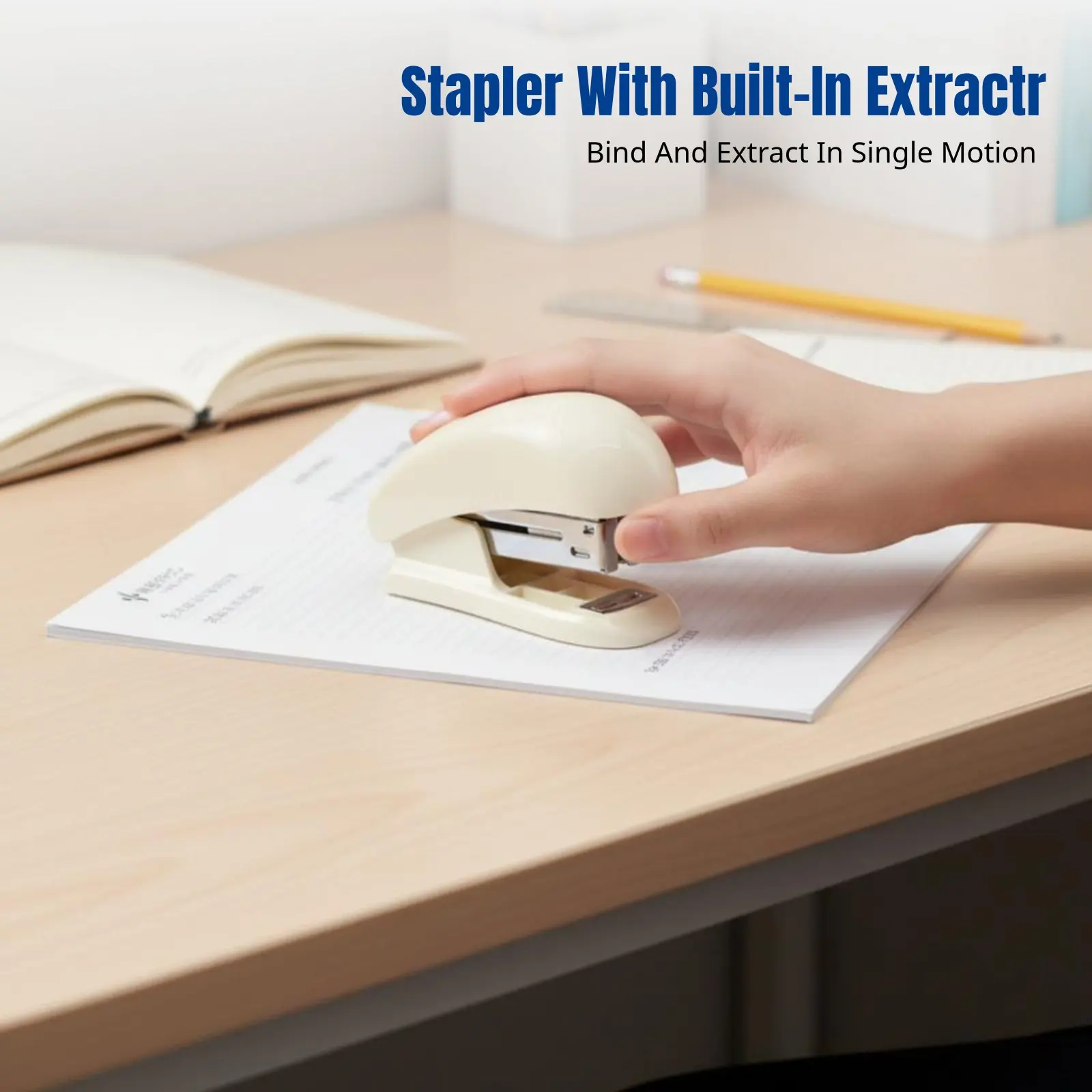 Mini Stapler, Portable Handheld Student Stationery, Cute Frog Design, Office & School Supplies, Multiple Colors, Easy Press
