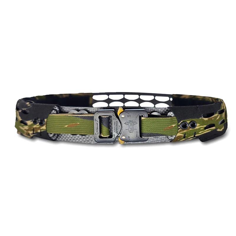 Tactical Raiders Ergonomics Curve Tactical Combat Belt NIR Compliant Jungle Green Tiger Camo(051806)