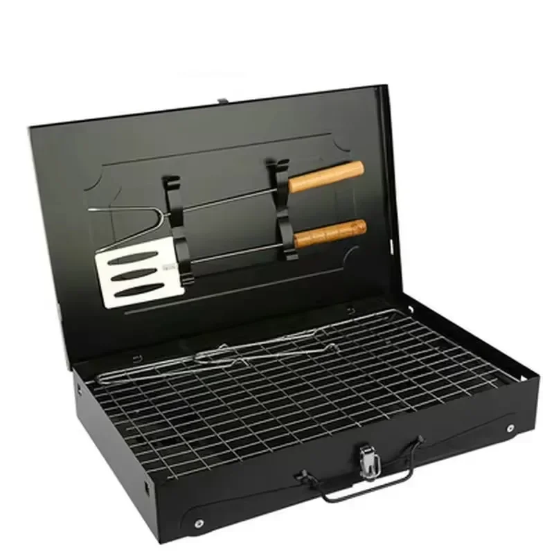 poele-de-barbecue-en-carbone-portable-d'exterieur-pour-pique-nique-jardin-fete-terrasse-camping-voyage-mini-gril-pliable