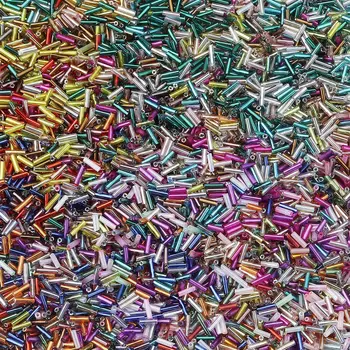 225 顆/包 彩色玻璃米珠 散珠 管狀珠 DIY手工耳環手鍊首飾配件 10 最佳銷售 管珠 - №6