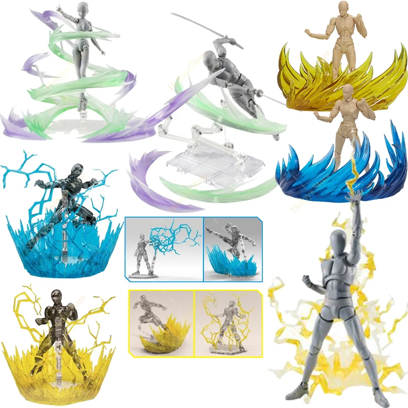 Экшн-фигурка с вихревым пламенем и молнией, спецэффект удара, взрыв, сборка «сделай сам», демонстрационная модель, украшение, игрушки, подарки