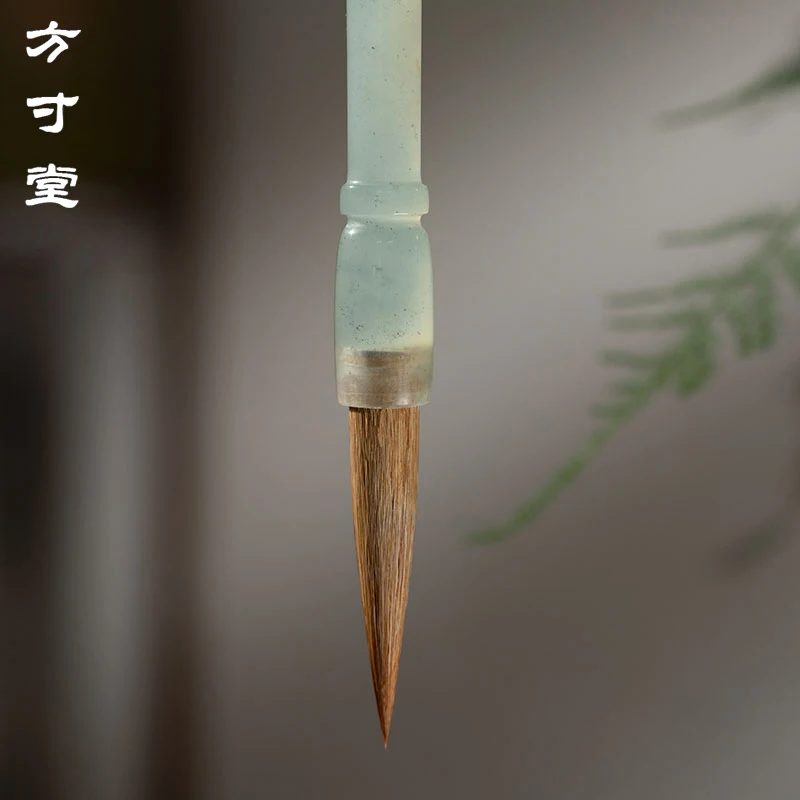 

Natural jade brush calligraphy special pure Langhao Xiuyan Yuhu pen professional medium kai high-end master Langhao pen