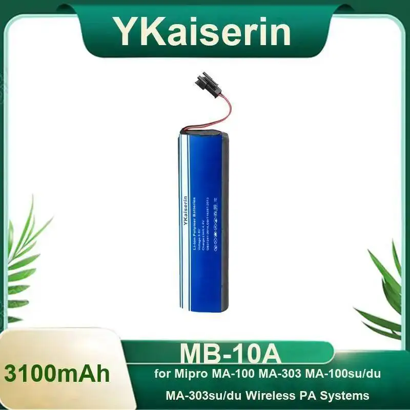 

3100Mah For Mipro MA-100 MA-303 MA-100Su DU MA-303Su Wireless PA Systems Rapid Charging Speaker Battery MB-10A