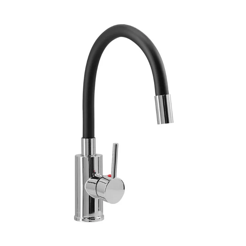 BAAR-Universal Rotation Sink Mixer Faucet-304 الفولاذ المقاوم للصدأ وضع مزدوج صنبور المطبخ الأسود