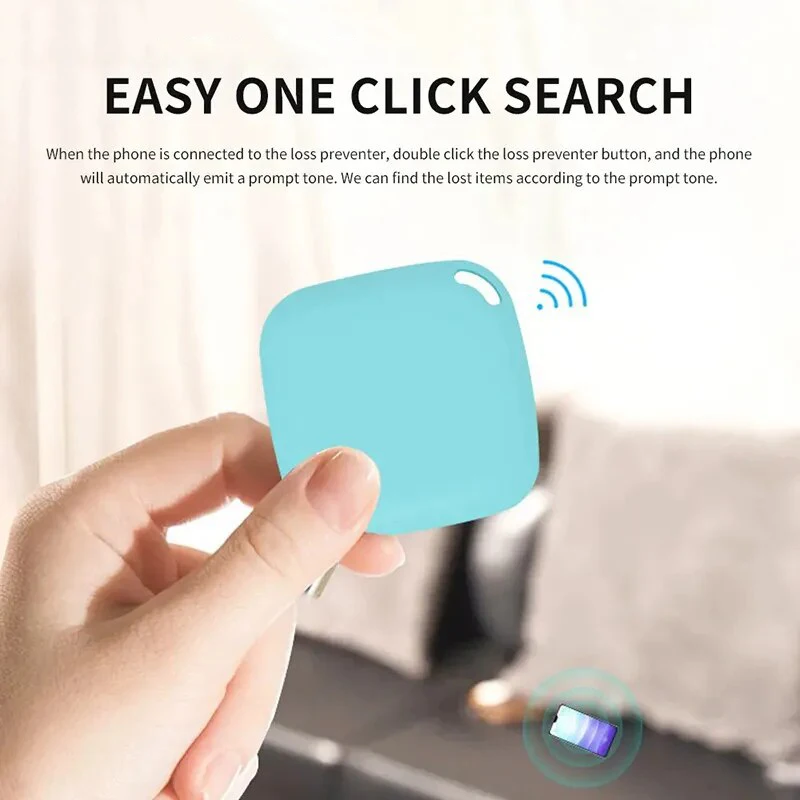 Mini GPS Tracker Bluetooth 5.0 Anti-Lost Device Square Cat Dog Pet Kids Bag Wallet Tracking for IOS/Android Smart Finder Locator